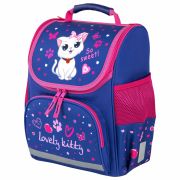 Ранец ПИФАГОР BASIC, 1 отделение, 3 кармана, эргономичная спинка, «Positive kitty», 35х28х18 см, 271369