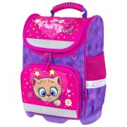 Ранец ЮНЛАНДИЯ WISE, 1 отделение, 3 кармана, устойчивое дно, «Pretty kitty», 37x29х15 см, 271395
