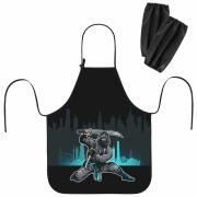 Накидка фартук с нарукавниками для труда ЮНЛАНДИЯ, 46х54 см, «Black Ninja», 271650