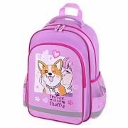 Рюкзак ПИФАГОР SCHOOL, 1 отделение, 3 кармана, «Fluffy akita», 38x28х14 см, 272084