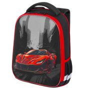 Ранец BRAUBERG KIDS START, 1 отделение, 2 кармана, «Red car», 35х26х13 см, 272091
