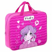 Папка на молнии с ручками BRAUBERG KIDS А4, 1 отделение, полиэстер, 80 мм, «Anime style», 272121