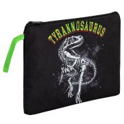 Папка для тетрадей BRAUBERG А5, 1 отделение, полиэстер, на молнии, с ручкой, «Tyrannosaur», 272203