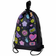 Мешок для обуви ЮНЛАНДИЯ с ручками, боковой карман на молнии, 46х36 см, «Patches», 272406
