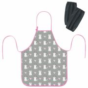 Накидка фартук с нарукавниками для труда ЮНЛАНДИЯ, 46х54 см, «Sweet whiskers», 272467