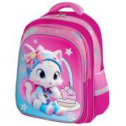 Рюкзак BRAUBERG KIDS FLOSSY, 2 отделения, 3 кармана, «Sweet Kitten», 3D-панель, 40х28х18 см, 273180