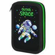 Пенал ПИФАГОР, 3 отделения, ламинированный картон, 19х11 см, «Outer space», 273488