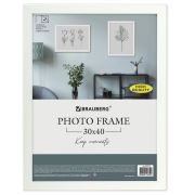 Рамка 30х40 см небьющаяся, аналог IKEA, багет 21 мм, МДФ, BRAUBERG «Idea», белая, 391372