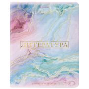 Тетрадь предметная «PASTEL» 48 л., SoftTouch, фольга, ЛИТЕРАТУРА, линия, BRAUBERG, 404317
