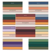 Тетрадь А5 48 л. BRAUBERG скоба, линия, обложка картон, «LINE» (микс в спайке), 404384