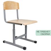 Стул ученический регулируемый «Бюджет», 380х480х720-800 мм, рост 4-6, серый каркас