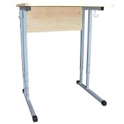 Стол-парта 1-местный регулируемый «Умник», 600х500х520-640 мм, рост 2-4, серый каркас, ЛДСП клён