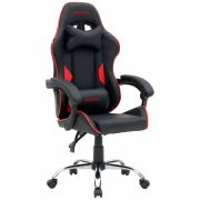 Кресло компьютерное CROMEX (КРОМЕКС) «Joker GM-125», две подушки, экокожа, черное/красное, 532954