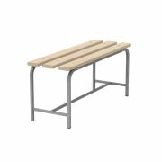 Скамья деревянная на металлокаркасе «СТ 1000», 1000х350х450 мм, каркас металлический серый, сиденье дерево