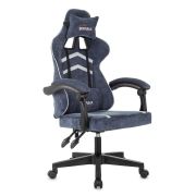 Кресло компьютерное BRABIX «Shooter GM-123», 2 подушки, ткань, синее/серое, 533212