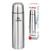 Термос LAIMA классический с узким горлом, 1 л, нержавеющая сталь, 601414