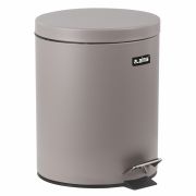 Ведро мусорное с педалью 12 литров «Classic», СЕРОЕ МАТОВОЕ, металлическое, со съемным внутренним ведром, LAIMA, 604944