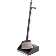 Совок для мусора + щетка, рукоятки 80 см, «БОЛЬШОЙ», для улицы, цеха, офиса, серый, LAIMA PROFESSIONAL, 606663