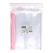 Пакеты ZIP LOCK «зиплок» ОЧЕНЬ ПРОЧНЫЕ, комплект 100 шт., 200х300 мм, ПВД 80 мкм, BRAUBERG EXTRA, 608179