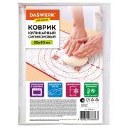 Коврик силиконовый для раскатки/запекания 30х40 см, красный, DASWERK (ДАСВЕРК), 608424
