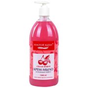 Мыло-крем жидкое 1 л, ЗОЛОТОЙ ИДЕАЛ «Спелая вишня», дозатор, 609428