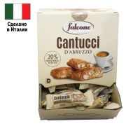 Печенье в индивидуальной упаковке FALCONE «Cantucci» с миндалем, 125 штук по 8 г, 1 кг, ИТАЛИЯ, MC-00014394
