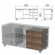 Ящики тумбы-креденции «Приоритет», КОМПЛЕКТ 3 шт., лагос, К-927, К-927 лагос