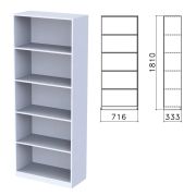 Шкаф (стеллаж) «Бюджет», 716х333х1810 мм, 4 полки, серый, 402651-030
