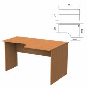 Стол письменный эргономичный «Бюджет», 1360х900х740 мм, правый, груша ароза, 402663-336