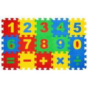 Коврик-пазл напольный 0,75х0,45 м, мягкий, «Учим цифры», 15 частей 15х15 см, толщина 1 см, ЮНЛАНДИЯ, 664658