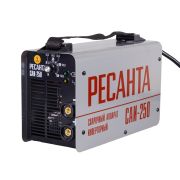 Сварочный аппарат инверторный, сварочный ток до 250 А, диаметр электрода до 6 мм, РЕСАНТА САИ 250, 65/6
