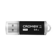 Флеш-диск 64 GB, CROMEX (КРОМЕКС) Ultra USB 3.1, металлический корпус, черный, 514164