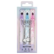 Набор текстовыделителей MESHU «Sweet infinity» со штампом, 03цв., пастельные цвета с глиттером, 1-4 мм, ПВХ бокс с европодвесом