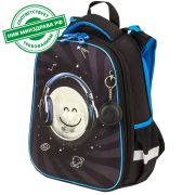 Ранец BRAUBERG PREMIUM, 2 отделения, с брелком, «Moon», СВЕТЯЩИЙСЯ, 38х29х16 см, 229905
