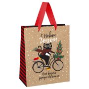 Пакет подарочный 18*23*10см MESHU «Cat's congrats », крафт