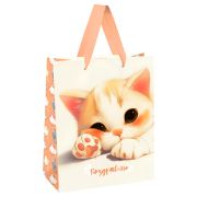 Пакет подарочный 18*23*10см MESHU «Lovely kitten», матовая ламинация