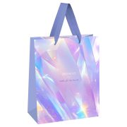 Пакет подарочный 18*23*10см MESHU «Diamond»,  голографическая ламинация