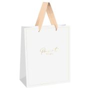 Пакет подарочный 26*32*12см MESHU «White elegance», фольга, матовая ламинация