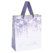 Пакет подарочный 33*42*12см MESHU «Purple flowers», матовая ламинация