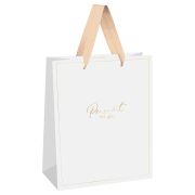 Пакет подарочный 18*23*10см MESHU «White elegance», фольга, матовая ламинация