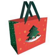 Пакет подарочный 23*18*10см MESHU «Christmas magic», фольга, матовая ламинация