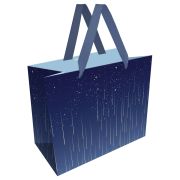 Пакет подарочный 32*26*12см MESHU «Star rain», фольга, матовая ламинация