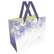 Пакет подарочный 32*26*12см MESHU «Purple flowers», матовая ламинация