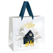 Пакет подарочный 20*20*10см MESHU «Winter magic», матовая ламинация