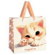 Пакет подарочный 20*20*10см MESHU «Lovely kitten», матовая ламинация