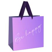 Пакет подарочный 20*20*10см MESHU «Purple mood», фольга, матовая ламинация