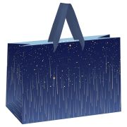 Пакет-коробка подарочный 27*20*13см MESHU «Star rain», фольга,  матовая ламинация