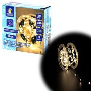 Электрогирлянда-нить уличная «Роса» IP44, 50 м, 500 LED, теплый белый, 220V, контроллер, ЗОЛОТАЯ СКАЗКА, 591362