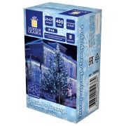Электрогирлянда-бахрома уличная 25х0,7 м, 400 LED, холодный белый, 220 V, контроллер, ЗОЛОТАЯ СКАЗКА, 592552