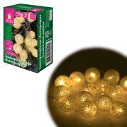 Электрогирлянда-нить комнатная «Шарики» 1,8 м, 16 LED, бронза, тёплый белый, батарейки, ЗОЛОТАЯ СКАЗКА, 592558